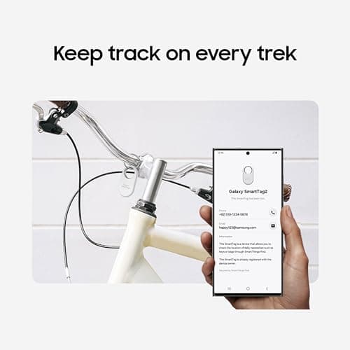 Samsung Galaxy SmartTag2, Bluetooth Tracker, Smart Tag GPS Locator Tracking Device, Item Finder for Keys, Wallet, Luggage, Pets, Use w/ Phones and Tablets Android 11 or Later, 2023, 1 Pack, Black — view 5