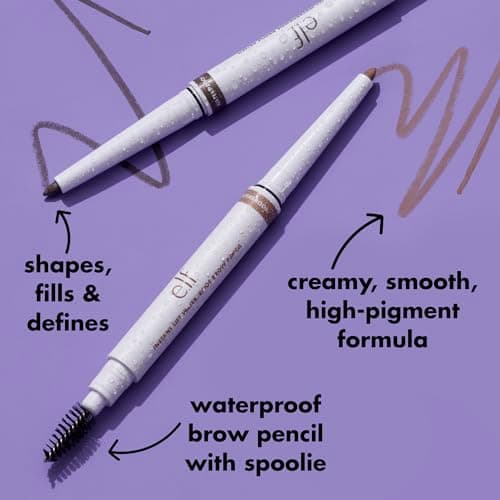 e.l.f. Instant Lift Waterproof Eyebrow Pencil, Dual-Ended with Precision Tip & Spoolie, Smudge-Resistant Formula for Natural, Long-Lasting Brows, Auburn
