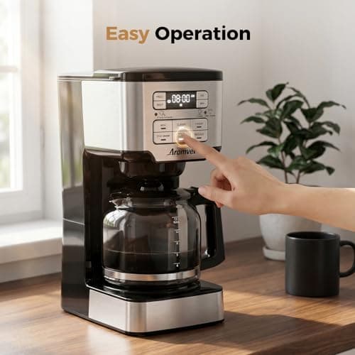 Aromvel 12-Cup Drip Coffee Maker Programmable, Adjustable Brew Strength — view 4