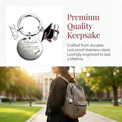 UPEOXT Graduation Gifts for Her 2026, Funny Grad Card with Keychain, Unique High School College Gift Ideas, Class of 2026 Present for Daughter, Best Congratulations Keepsake — view 4