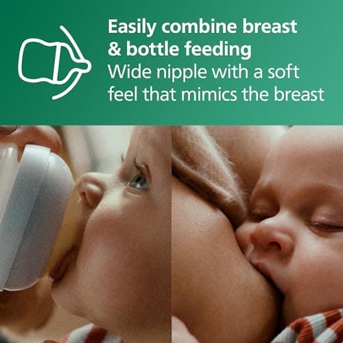 Philips Avent Natural Glass Baby Bottles with Natural Response Nipples (Slow Flow, Flow 2), 4oz, 4-Pack, SCY910/04 — view 5