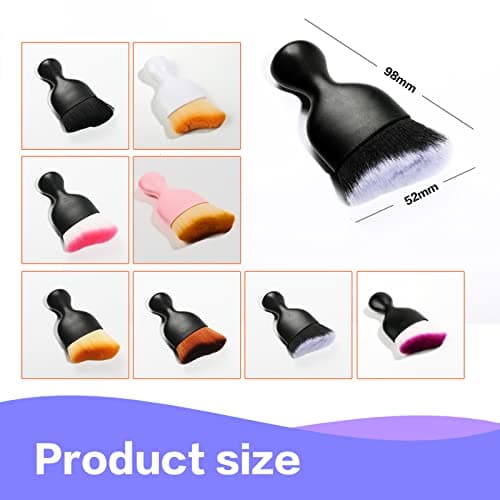 AOCISKA Car Interior Detailing Brush,Soft Bristle Cleaning Brush Car Detailing Brush Dusting Brush,Car Interior Cleaning Tool,Auto Detail Brush Car Dash Duster Brush (Brown) — view 3