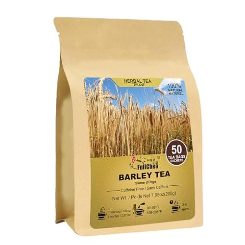 FullChea Barley Tea, 4g X 50 Count, Premium Natural Roasted Barley Grain
