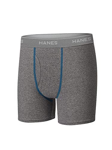 Hanes Boys' Underwear Boxer Briefs Pack, lightweight Comfort Flex Underwear, Moisture-Wicking Boxer Briefs for Boys, 10-Pack MEDIUM