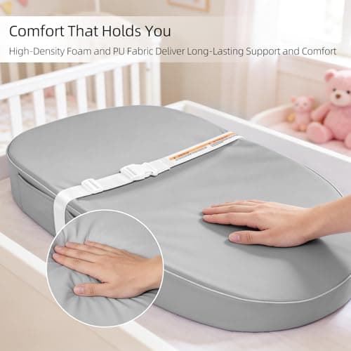 JVEOO Baby Changing Pad Waterproof Vegan Leather Wipeable — view 5