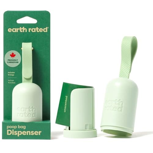 Earth Rated Dog Poop Bag Holder, Durable and Guaranteed Leakproof, Unscented, Dispenser with Starter Roll