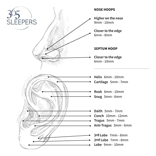 (18G 5mm) Surgical Steel Septum Tragus Helix Hinged Segment Nose Lip Ring Hoop Earrings Body Piercing Jewellery — view 3