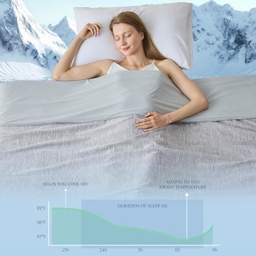 Cooling Blanket Queen Size, Cooling Blankets for Hot Sleepers, Absorbs Heat to Keep Body Cool for Summer Nights Sweats, Cold Blanket for Bed Couch Sofa, Ice Blanket 90x90 Inches, Light Gray