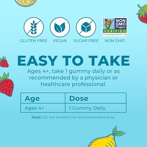 MARYRUTH'S Kids Vitamins | Multi | Sugar Free | 2 Month Supply | Kids Multivitamin Gummies for Ages 2+ | Vegan | Only 1 Gummy a Day | 60 Count — view 7