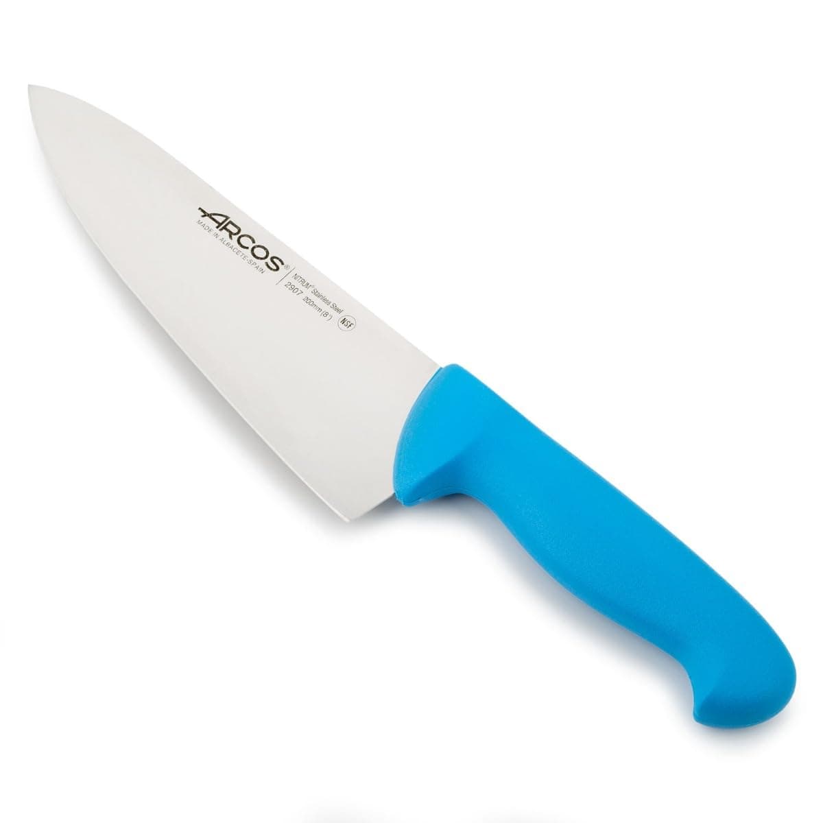 Arcos Serie 2900 - Cuchillo Santoku con Alveolos - Hoja de Acero Inoxidable Nitrum de 180 mm - Mango inyectado en Polipropileno Color Rojo — view 13