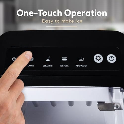 Igloo Premium Self-Cleaning Countertop Ice Maker Machine, Handled Portable Ice Maker, Produces 26 lbs. in 24 hrs. with Ice Cubes Ready in 6-8 Minutes, Comes with Ice Scoop and Basket — view 3