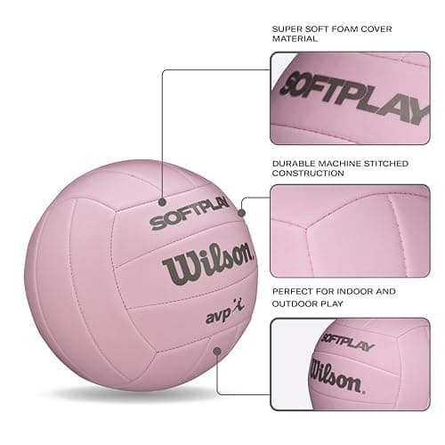 WILSON Soft Play Volleyball - Official Size, Pink — view 2