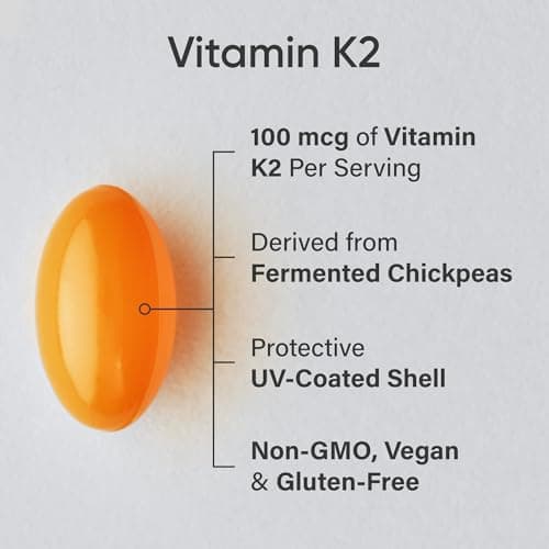Sports Research® Vitamin K2 MK-7 100mcg with Coconut MCT Oil, 60 Vegan Softgels (2 Month Supply), Vegan Certified, Non-GMO Verified, Gluten & Soy Free Supplement — view 2