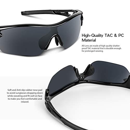 BEACOOL Polarized Sports Sunglasses for Women Men Running Cycling Glasses — view 2