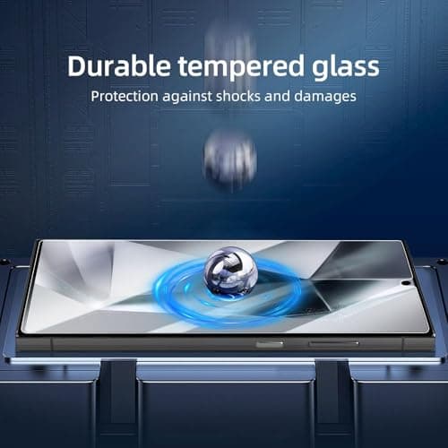 NEW'C 3 Pack Designed for Samsung Galaxy S24 Ultra Screen Protecto, (No for S24/S24 Plus), Tempered Glass, Case Friendly Scratch-proof, Bubble Free, Ultra Resistant — view 6