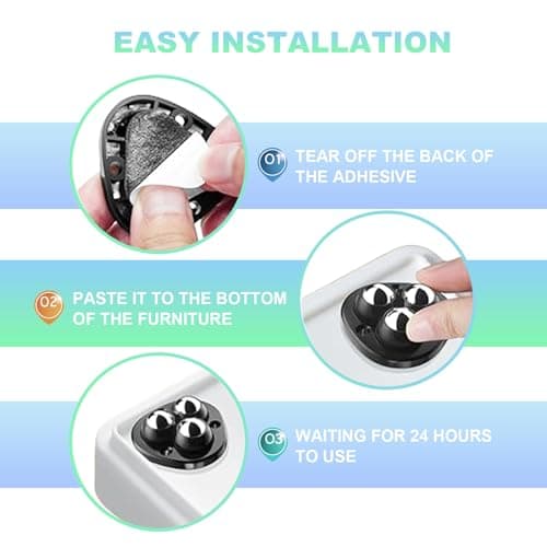 Self Adhesive Appliance Sliders 8 Pack Kitchen & Furniture Rollers — view 5