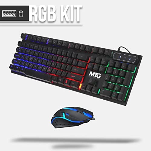 TechMagnet Computer Desktop PC, Core i7, Siwa 8, 16GB RAM, 128GB SSD, Dual 27 Inch Monitor, RGB Keyboard Mouse, XL Cheatsheet Desk Pad, RGB Speaker with Webcam, WiFi, Win 11 (Renewed) — view 6