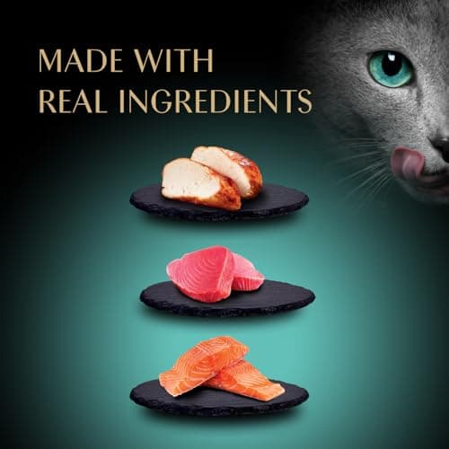 Sheba Premium Puree Cat Treats Lickable Roasted Chicken Flavor, Smoked Salmon Flavor, and Seared Tuna Flavor, 0.49 oz. Tubes, 24 Count — view 4