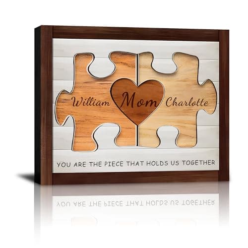 Personalized Custom Mothers Day Canvas Prints Gifts with Your Kid's Names, Mothers Day Gift for Mom Mama Mommy Grandma Wife from Son Daughter Husband Grandson Granddaughter