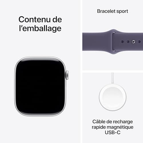 Apple Watch Series 11 [GPS 46mm] Smartwatch with Silver Case and Purple Fog Sport Band - S/M. Sleep Score, Fitness Tracker, Health Monitoring, Always-On Display, Water-Resistant — view 5