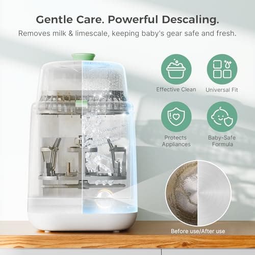 Momcozy Official Descaling Tablets, Compatible KleanPal Pro Baby Bottle Washer, Descaler for Milk & Limescale Removal, 30 Count — view 2