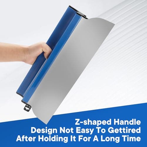 Drywall Skimming Blade, 16" / 40cm Stainless Steel Drywall Tools Smoothing Spatula Drywall Knife for Home Improvement Wall Decoration Construction Tool — view 6
