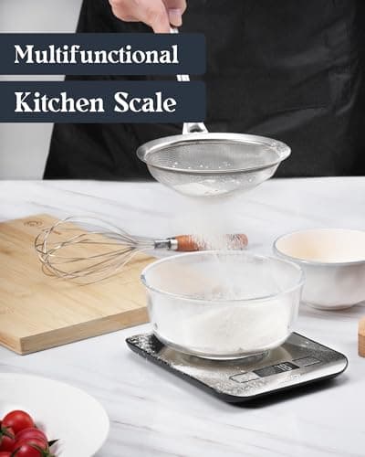 Tcsxady Food Scale, 11lb Digital Kitchen Scale with 6 Units LCD Display and Tare Function,Compact Design for Baking,Healthy Cooking,Meal Prep, 304 Stainless Steel — view 5