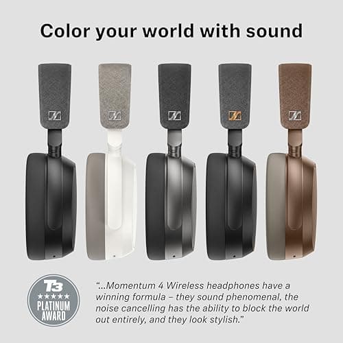 Sennheiser Momentum 4 Wireless Headphones, Bluetooth, ANC, 60h Battery — view 9
