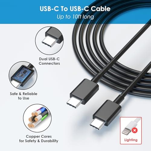 25W Super Fast Charger,Type C Wall Charger with 6.7ft Long Cord Compatible with Samsung Galaxy S23 Ultra/S23/S23+/S22/S22 Ultra/S22+/S21 Ultra/S20 Ultra/Note 20/Fold 3/Flip 3/Note 10/S10/S9/S8 — view 2