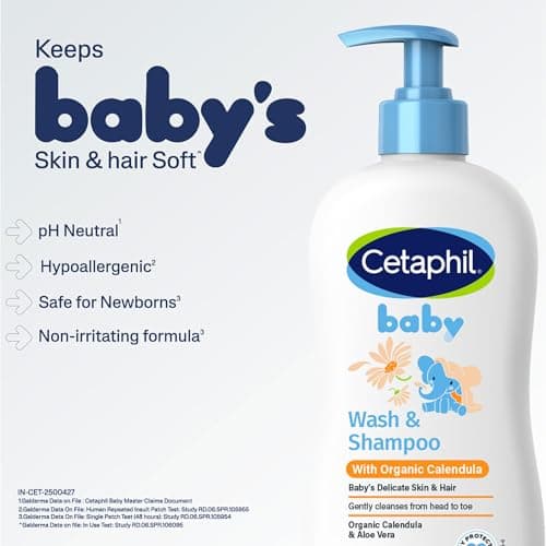 Cetaphil Baby Wash & Shampoo ,Tear Free, Paraben, Colorant and Mineral Oil Free, 13.5 Fl. Oz (Packaging May Vary) — view 7