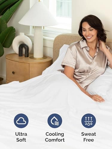 Extra Deep King Sheet Set - 6 Piece Breathable and Cooling Sheets - Hotel Luxury Bed Sheets Set - Easy & Secure Fit - Soft, Wrinkle Free and Comfy Sheets Set - White Sheet Set with Extra Deep Pockets — view 4