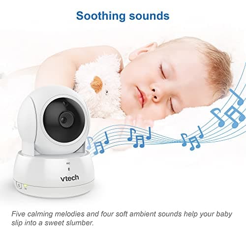 VTech VM924 Pan & Tilt Video Baby Monitor, 5" LCD Screen, Up to 17 Hrs Video Battery Life, Plug & Play, 1.33x Zoom, Night Vision, Up to 1000ft Range, Soothing Sounds, 2-Way Talk, Secured Transmission — view 5