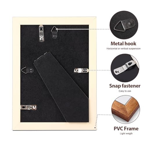 Fixwal 4x6 Picture Frame Set of 5, Vintage Photo Frame, Rustic Retro Picture Frame with Tempered Glass, Decorative Art on Walls and Tabletop Placement — view 4