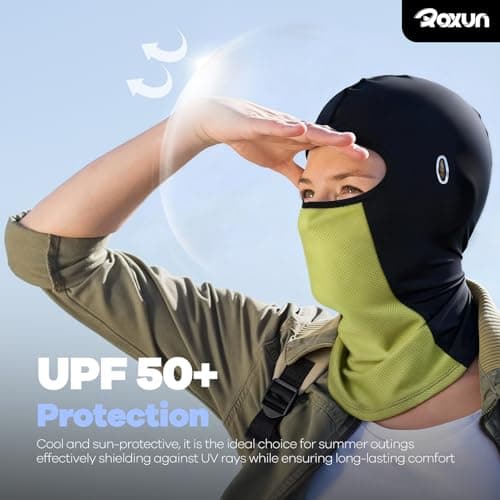 ROXUN Balaclava Moto Face Mask, Summer Cooling Ice Silk Mesh Sun Protection — view 4