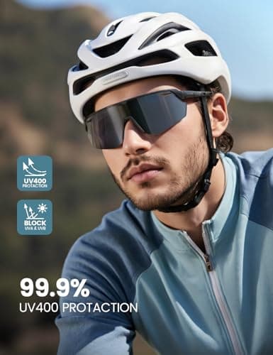 Lamicall Polarized Sports Sunglasses for Men Women, [24g Ultralight] [Adjustable Nose Pad] UV400 Protection Sun Glasses for Cycling Running Baseball Fishing Golf Beach Volleyball Driving