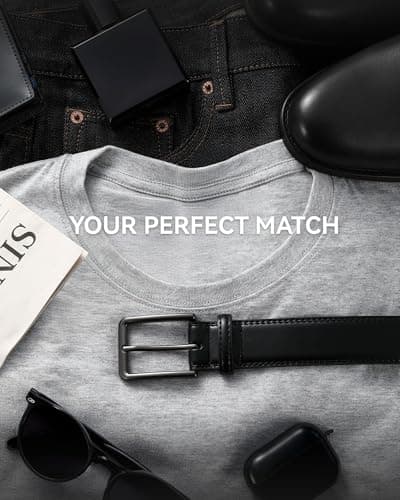 CHAOREN Mens Belt Leather - 1 3/8" Dress Belts for Men - Considerate Gift for Work Business Casual Jeans — view 2