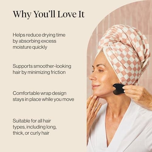 Kitsch XL Plush Microfiber Hair Towel Wrap for Women - Terracotta, 40x24 in — view 4