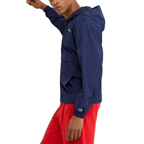 Champion Men's Jacket, Stadium Packable Wind and Water Resistant Jacket (Reg. or Big & Tall), Navy Small Script, XX-Large Big — view 2