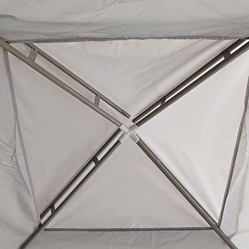 Outsunny 10' x 10' Canopy Tent with Double Tier Roof, Mesh Netting Party Tent for Outdoor, Backyard, Patio, Garden, Grey — view 7