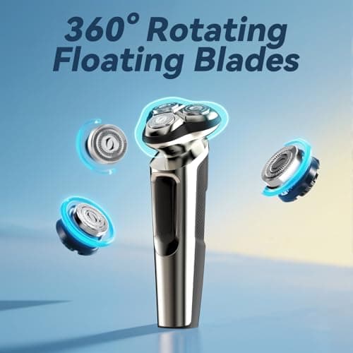 Ordele Electric Razor for Men, 2026 Upgraded Electric Shavers for Men, USB-C Rechargeable, Wet & Dry Shaver with Pop-up Trimmer and Travel Case (Black) ，for Father's Day — view 3