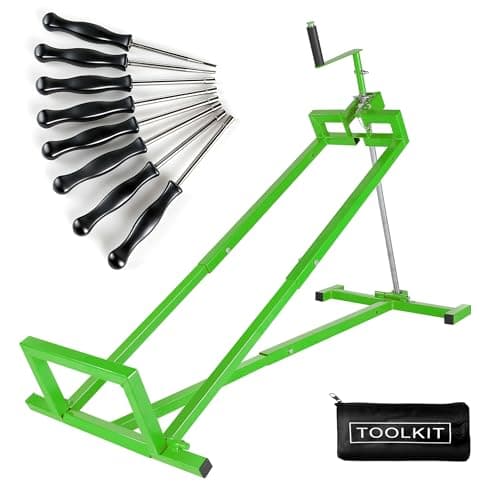 TONEIDER, 880 lb Lawn Mower Lift Jack, Hand Crank & Drill-Powered, Foldable