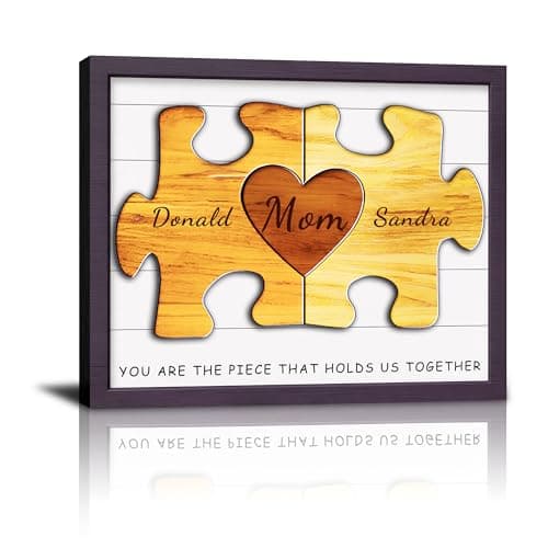 Personalized Custom Mothers Day Canvas Prints Gifts with Your Kid's Names, Mothers Day Gift for Mom Mama Mommy Grandma Wife from Son Daughter Husband Grandson Granddaughter