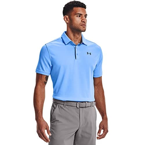 UNDER ARMOUR mens Tech Golf Polo ,(369) Lime Surge / / Black,X-Large Tall