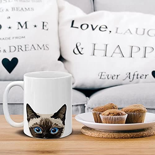 MUGBREW Siamese Kitten Cat Ceramic Coffee Mug Tea Cup, 11 OZ — view 5