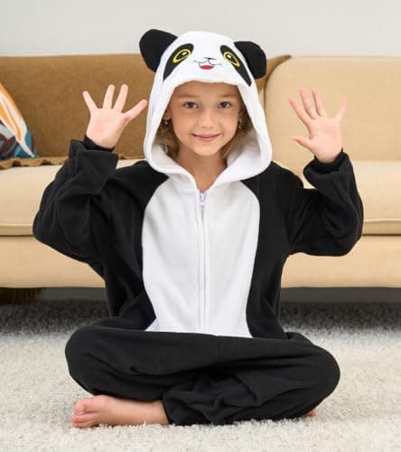 Kids Animal Onesie Pajamas Halloween Cosplay Costume Sleepwear 6 Years — view 4