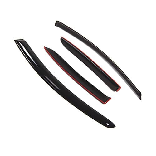 TuningPros Outside Mount Window Vent Visors Rain Guards Compatible with Mazda Mazda3 Sedan 2010-2013 | Side Window Wind Deflectors Rain Shields | Black Tinted, 4 Pcs Set, BGWV-305