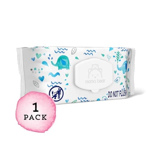 Amazon Brand - Mama Bear 99% Water Baby Wipes, Hypoallergenic,formulated without Fragrance, 72 Count — view 7