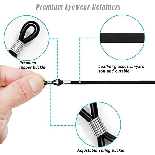 VOOGLASS Glasses Strap(6 PCS) Sports Eyeglass Strap,Adjustable Sunglasses Lanyard Neck Holders Cord Retainer for Men Women — view 2