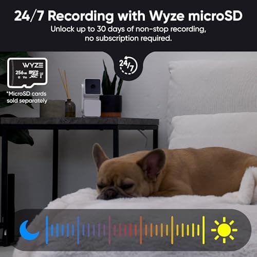 WYZE Cam Pan v3, Indoor/Outdoor IP65-Rated 1080p Pan/Tilt/Zoom Wi-Fi Smart Home Security Camera with Color Night Vision, 2-Way Audio, Compatible with Alexa & Google Assistant, Free Expert Setup — view 9