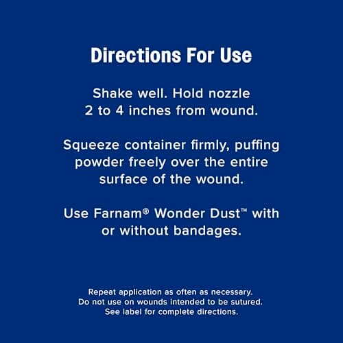 Farnam Wonder Dust Wound Powder, Blood Coagulant for Horses and Show Stock, for Use on Proud Flesh, Granulated Tissue, 4 Ounces — view 6